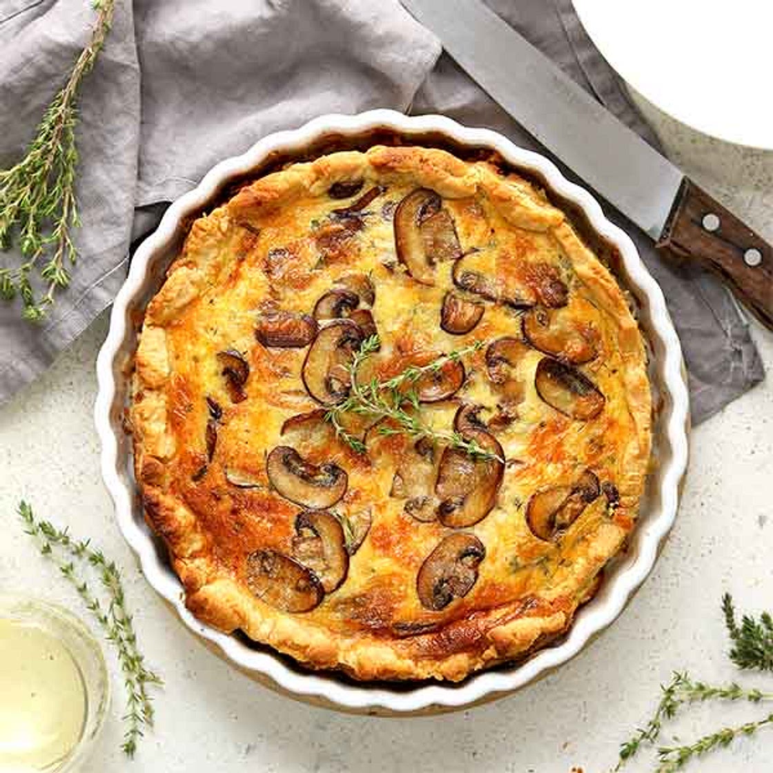 Mushroom Quiche