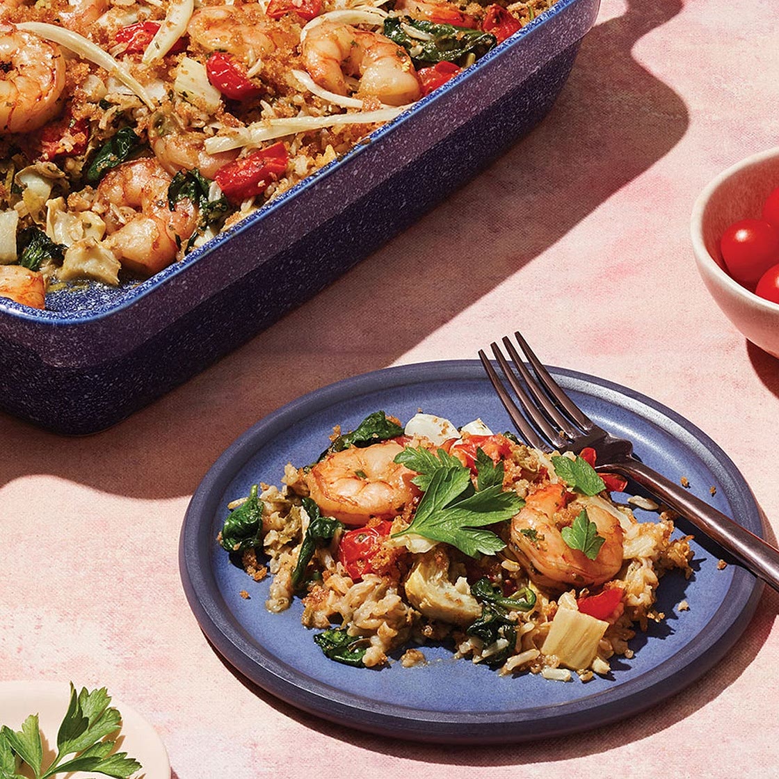 Mediterranean Shrimp Bake