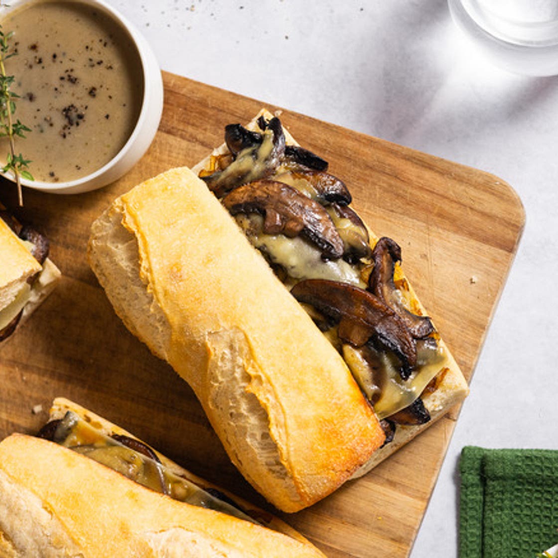 Vegetarian Mushroom French Dip Sandwich Recipe