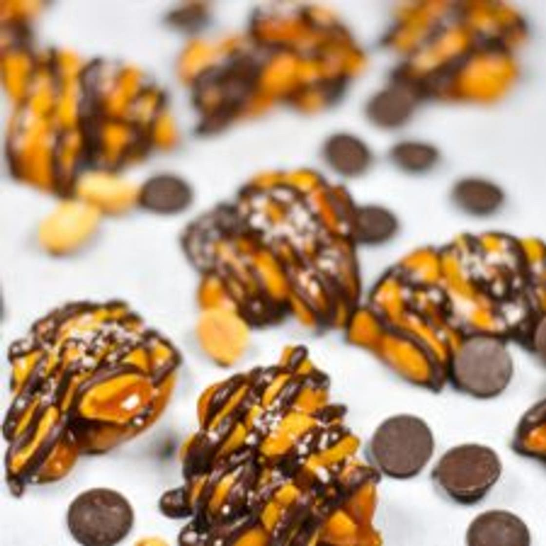 Peanut Clusters with Chocolate and Sea Salt