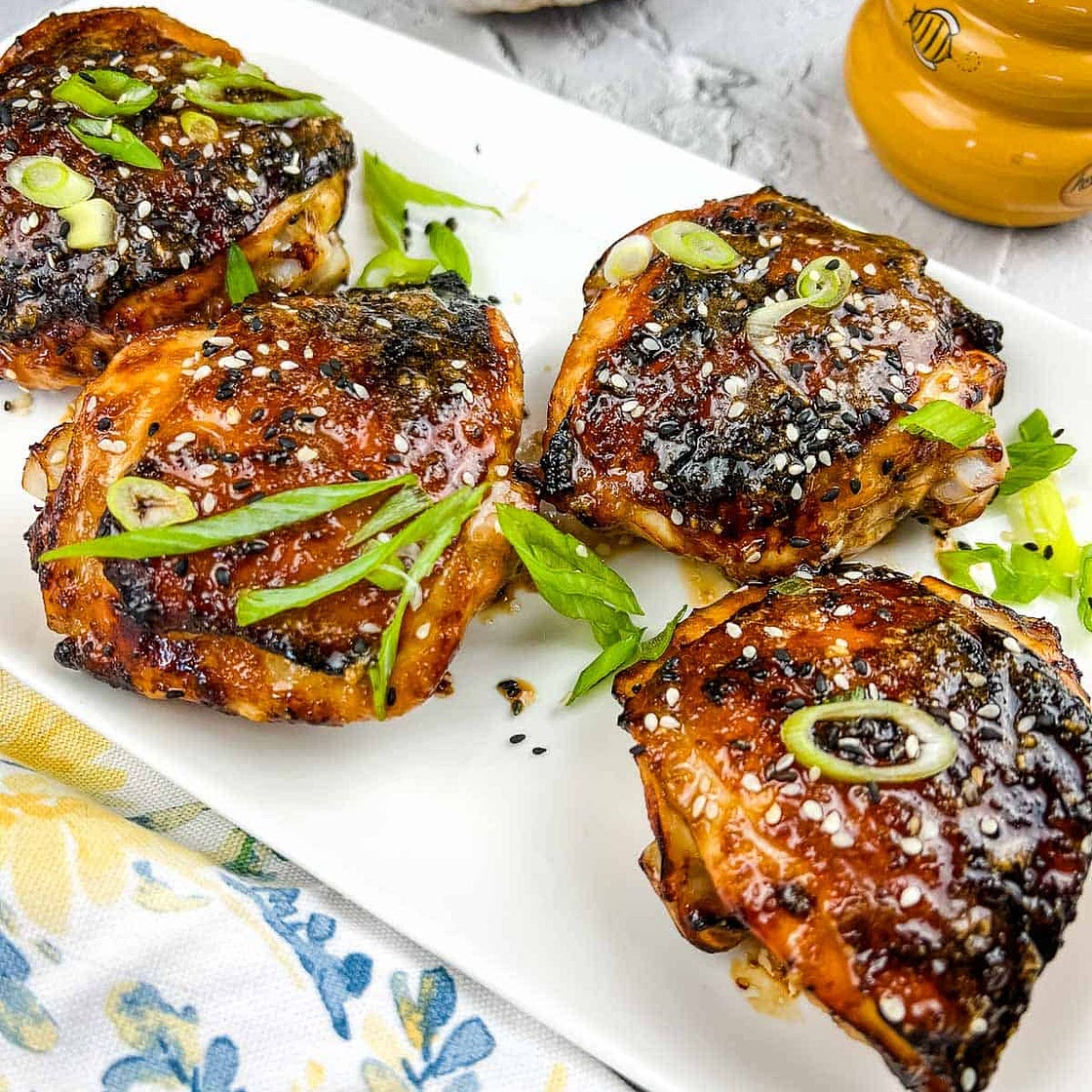Air Fryer Honey Garlic Chicken Thighs