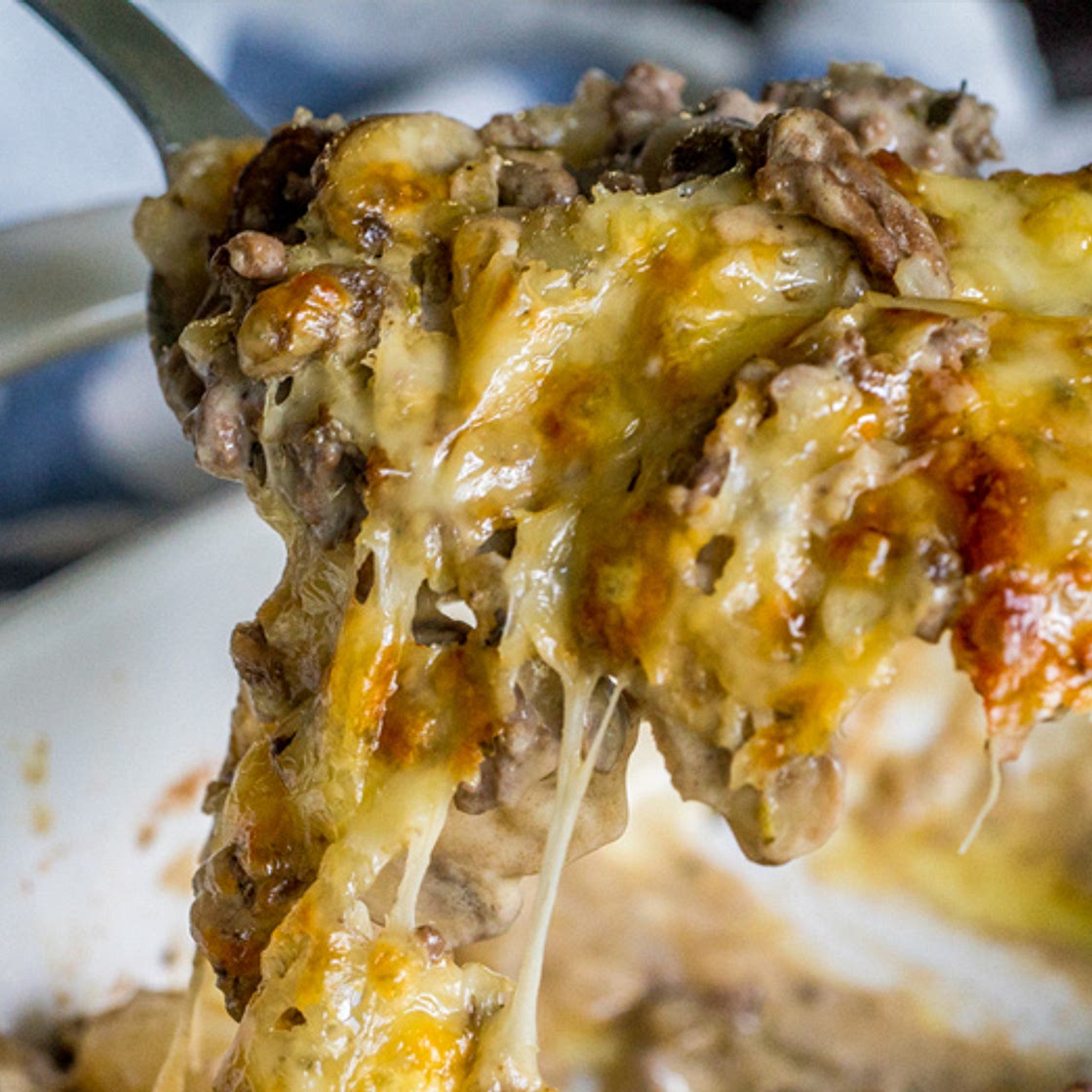 Mushroom Burger Casserole