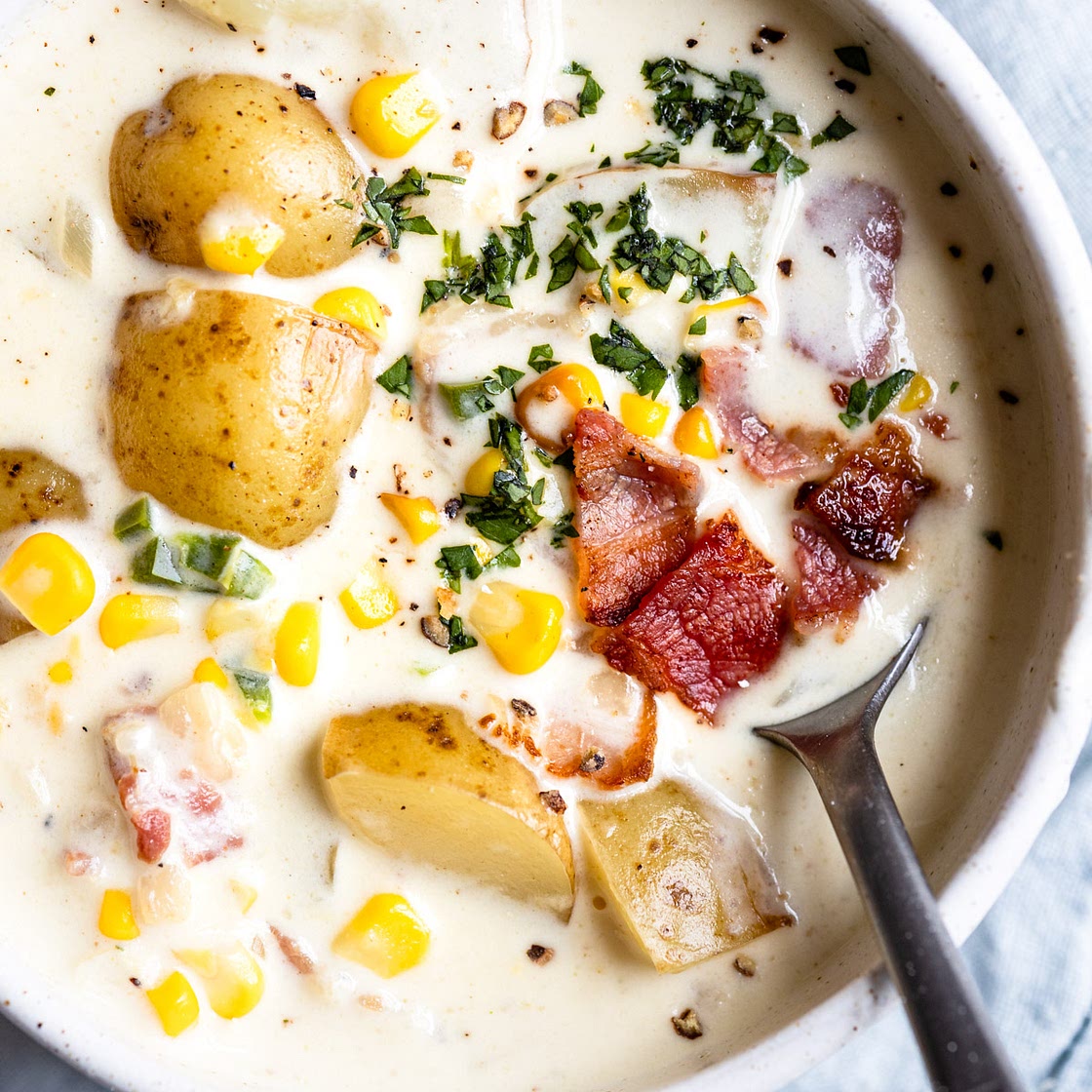 Roasted Corn and Potato Chowder