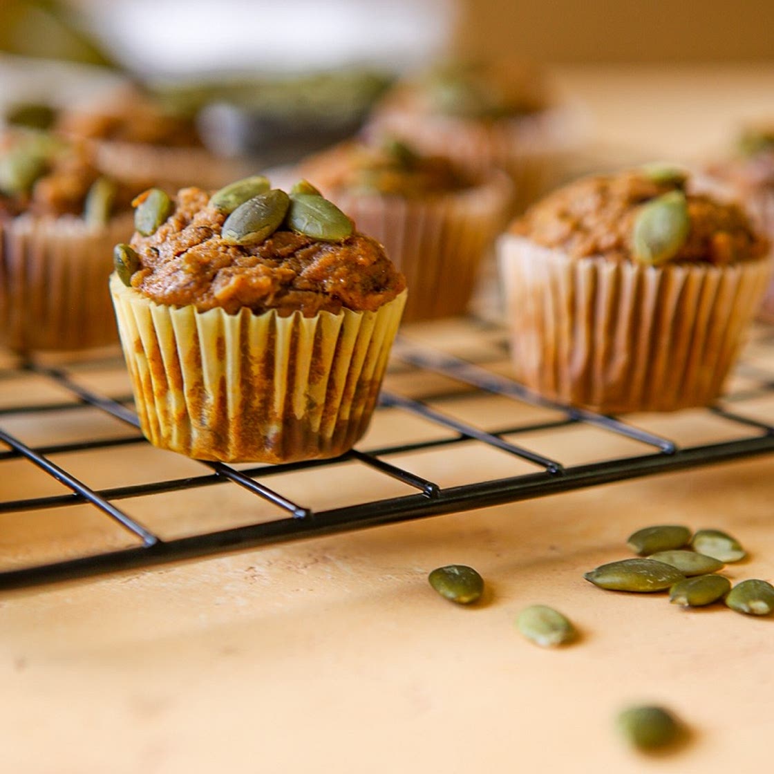 Mini Banana Pumpkin Chocolate Chip Muffins