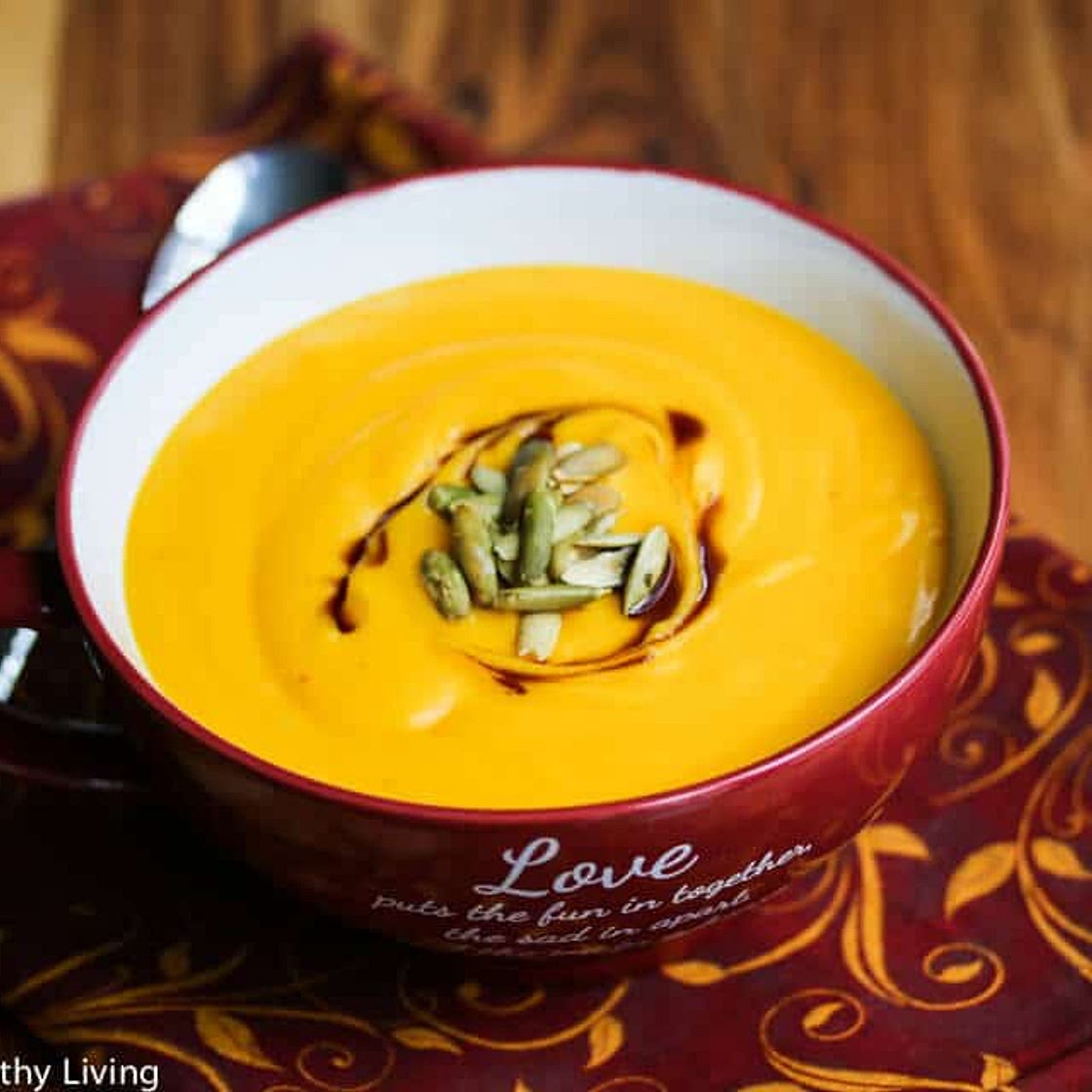 Creamy Red Curry Coconut Butternut Soup