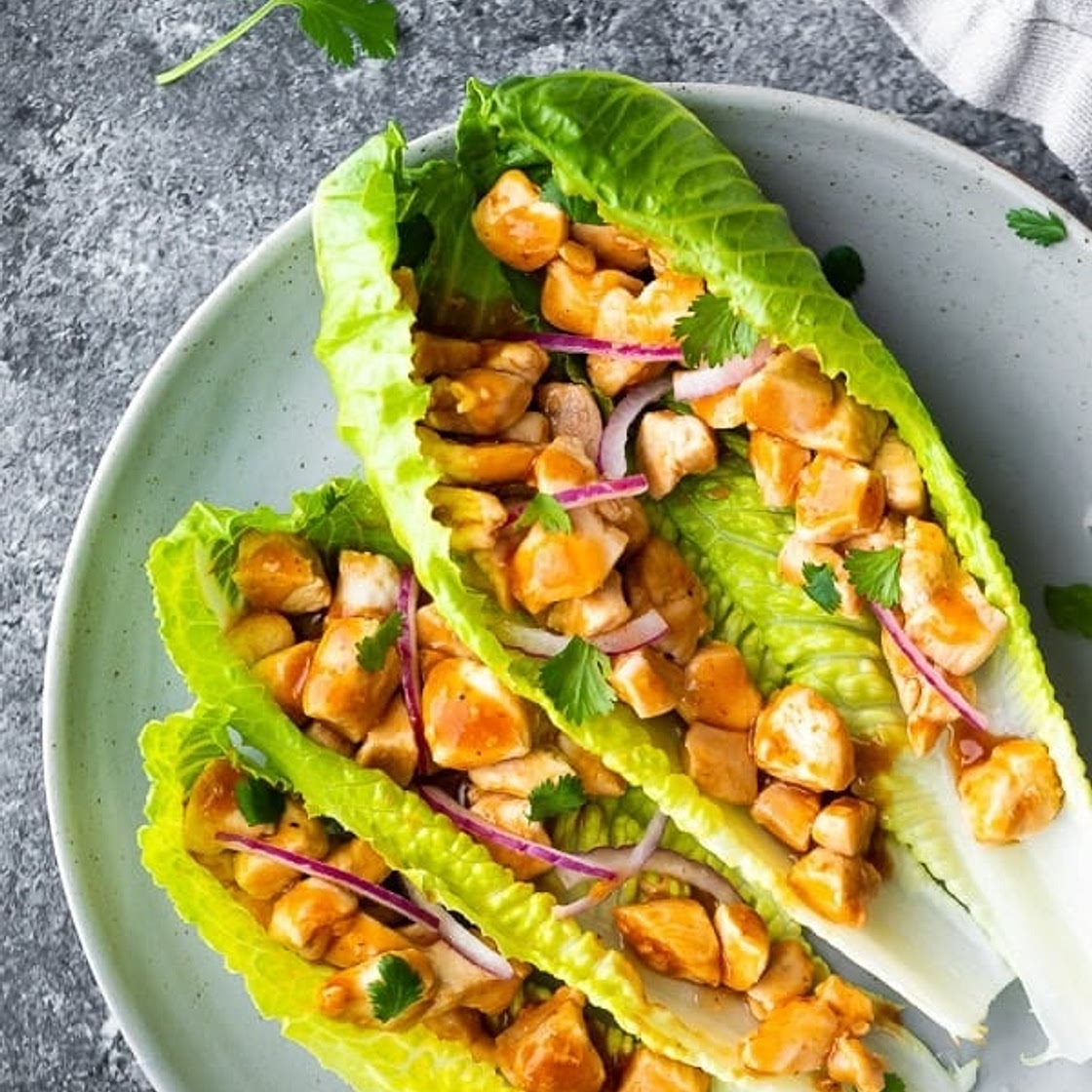 Barbecue Chicken Lettuce Wraps