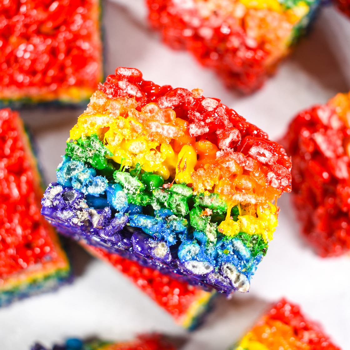 Rainbow Rice Krispie Treats Recipe