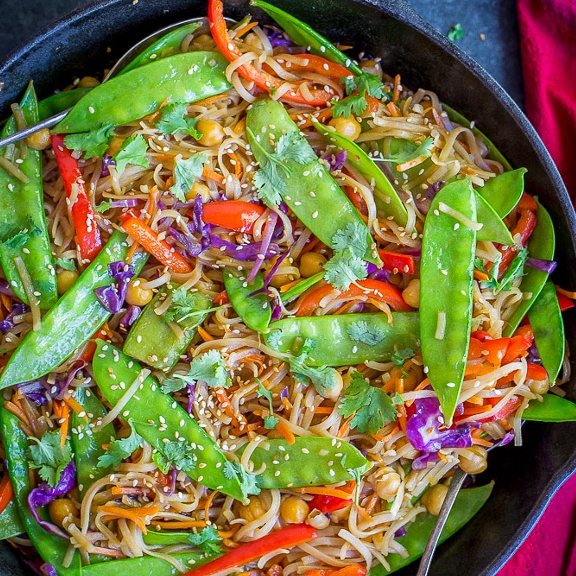 30 Minute Sesame Ginger Noodles with Vegetables