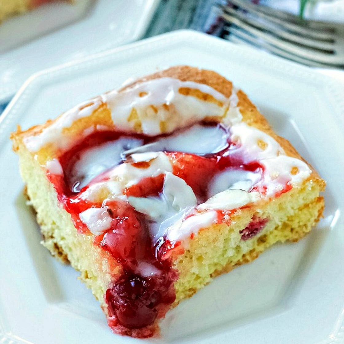 Glazed Cherry Coffee Cake
