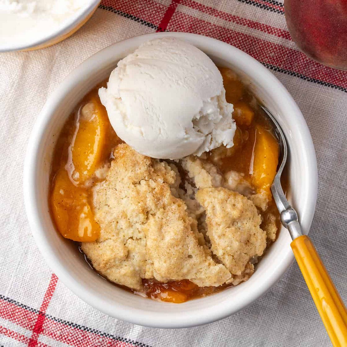 Gluten Free Peach Cobbler