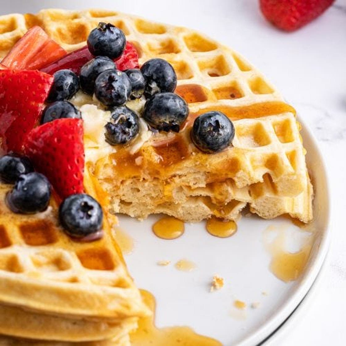 Golden Butter Waffles