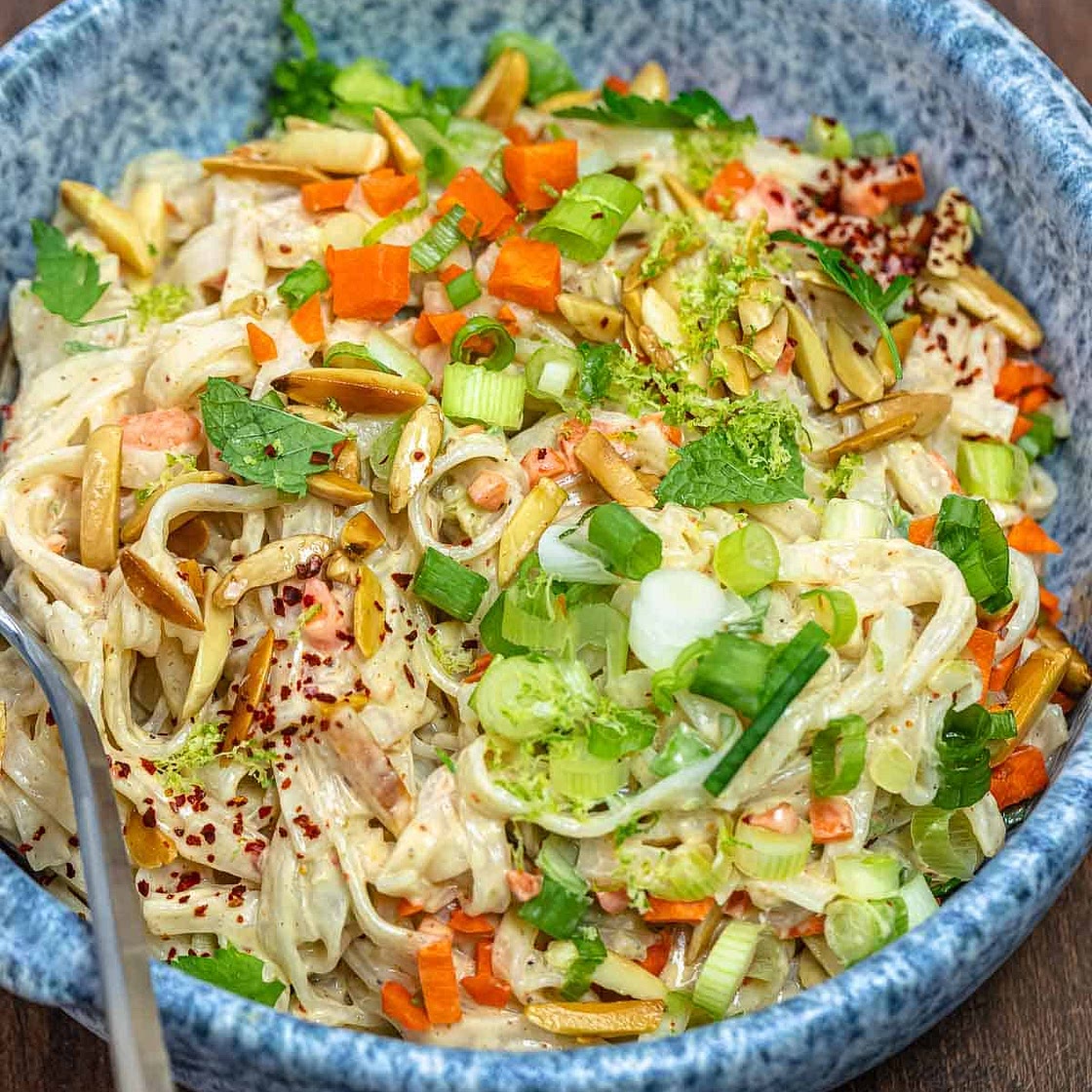 Cold Noodle Salad with Creamy Tahini Dressing