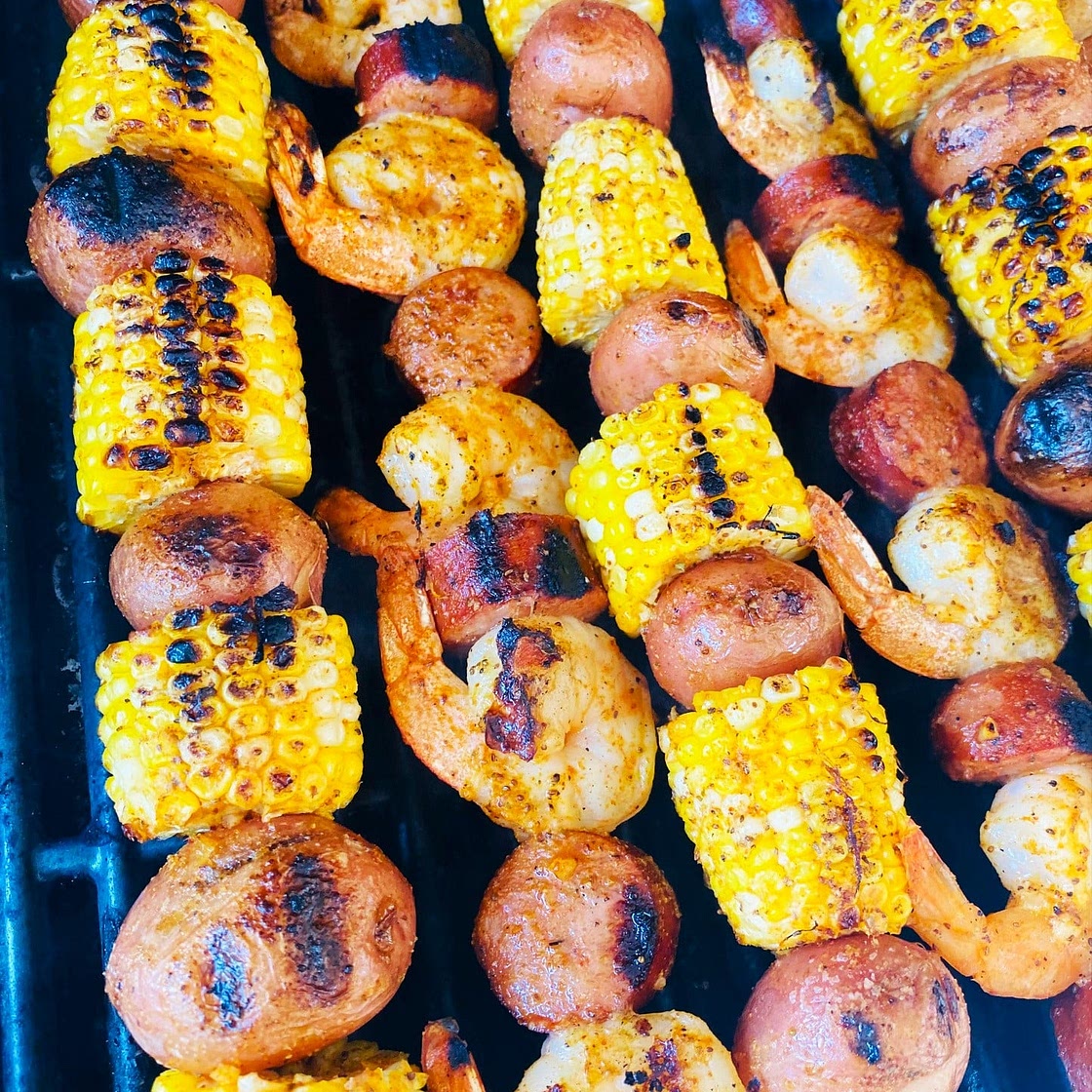 Grilled Shrimp Boil Kabobs