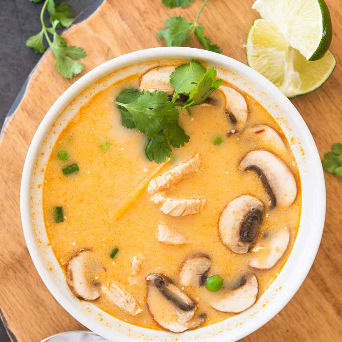 Chicken Thai Coconut Soup Recipe (Tom Kha Gai) for the Instant Pot