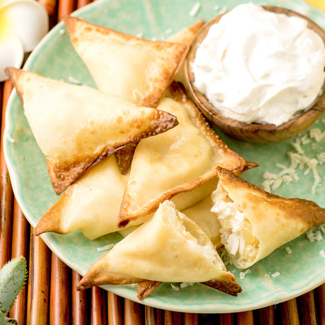 Air-Fryer Tropical Cheesecake Bites