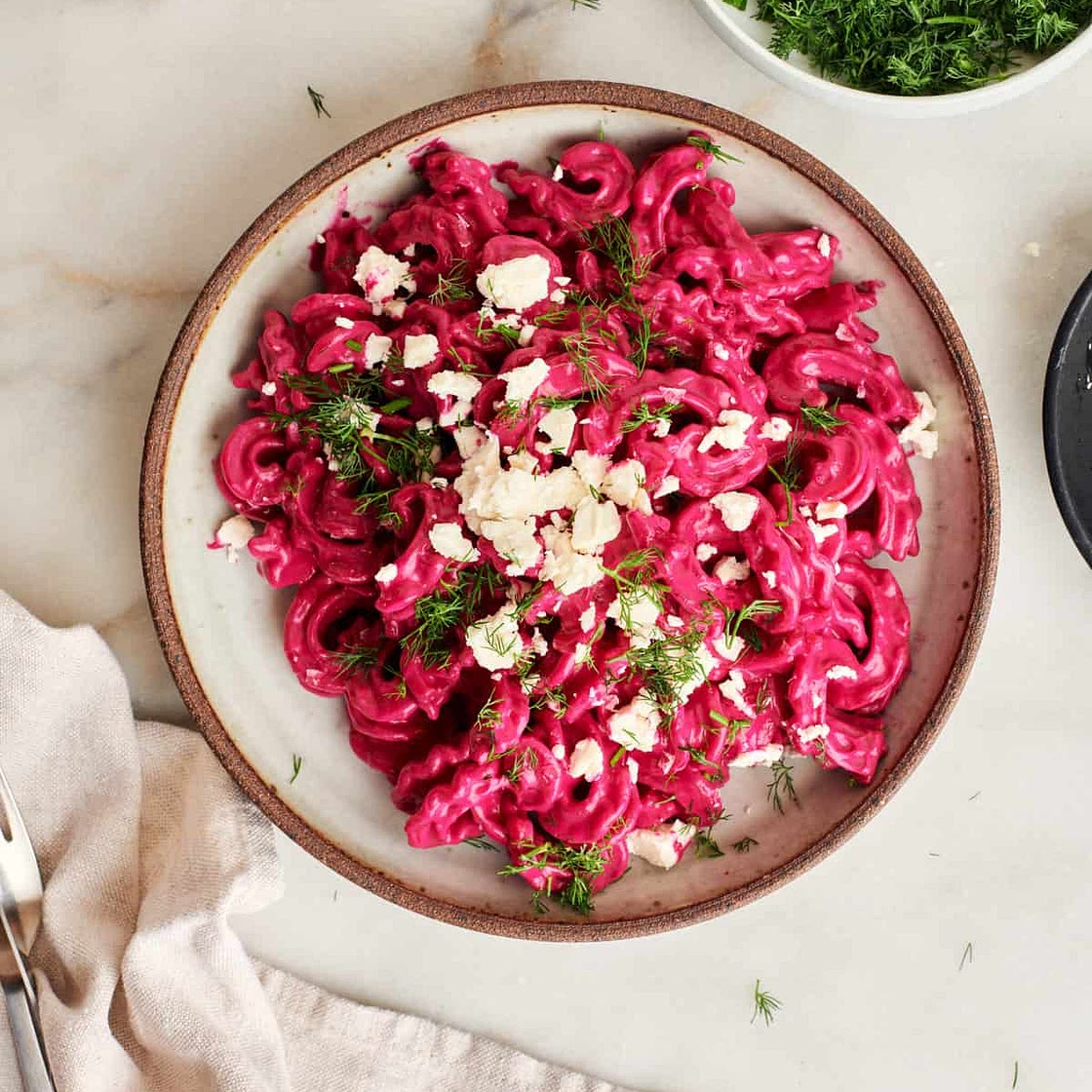 Roasted Beet and Feta Pasta