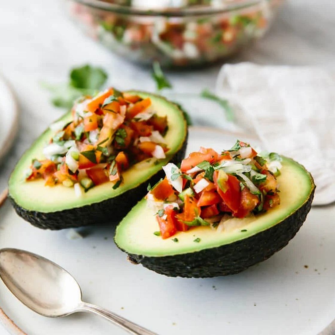Pico De Gallo Stuffed Avocados