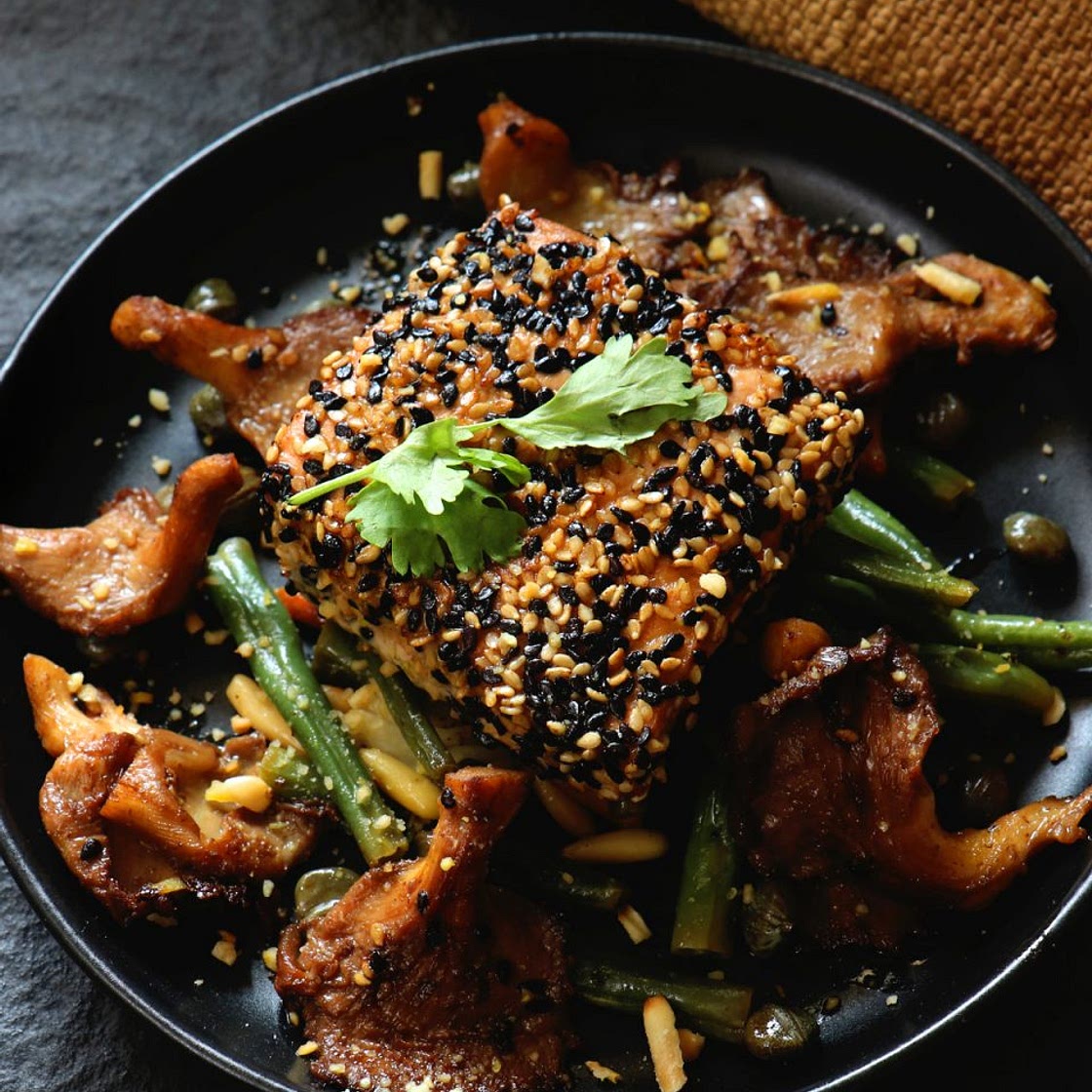 Keto Sesame Crusted Salmon