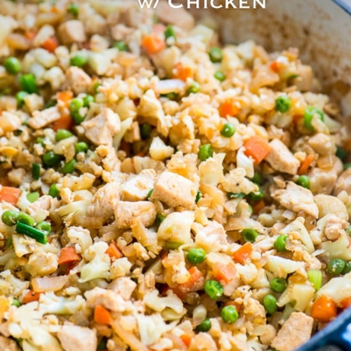Cauliflower "Fried Rice" with Chicken