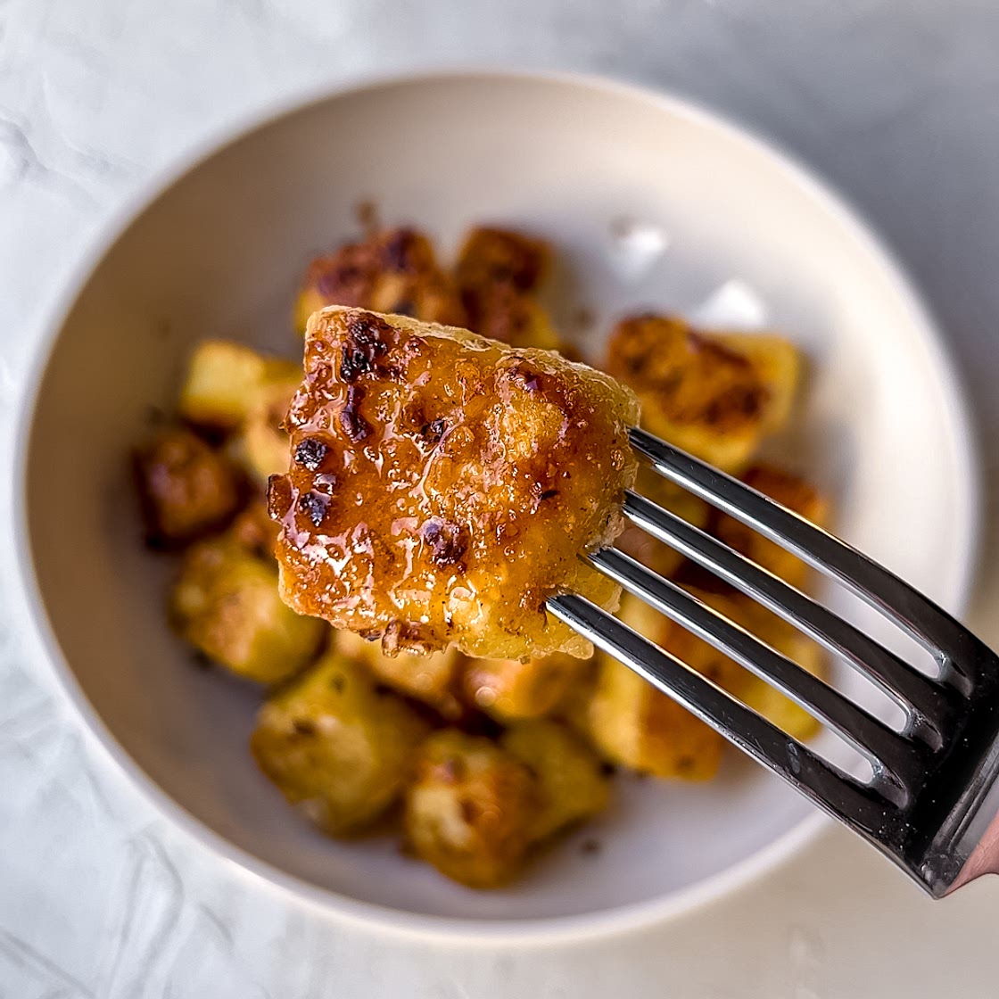 Crispy Honey Garlic Potatoes