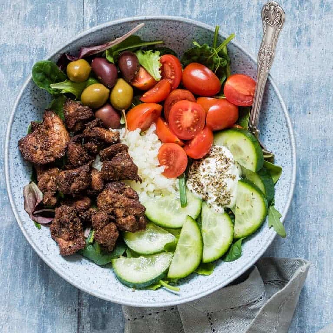 Air Fryer Chicken Shawarma Bowl