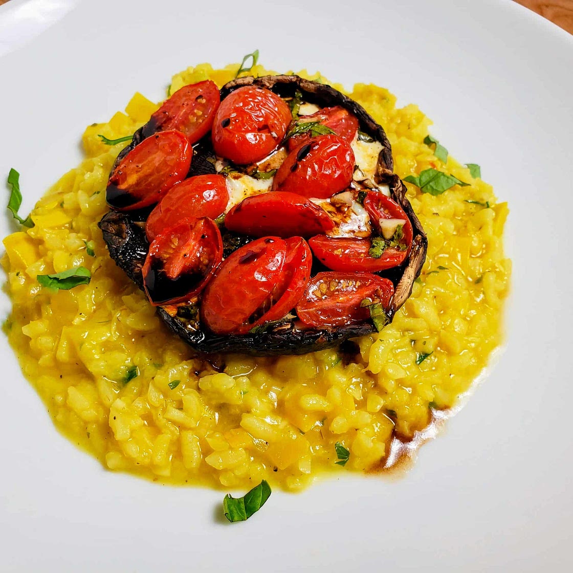 Caprese-style Portobello Mushrooms