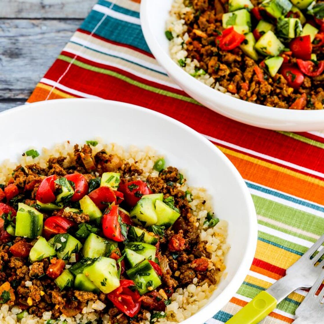 Middle Eastern Ground Beef Bowls