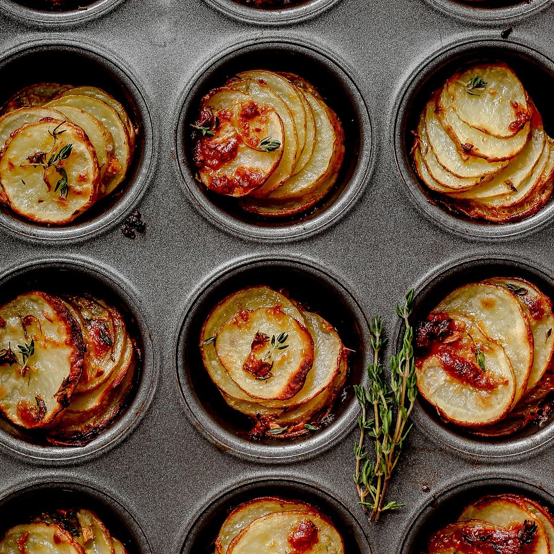 Fork Tender Stacked Muffin Tin Potatoes