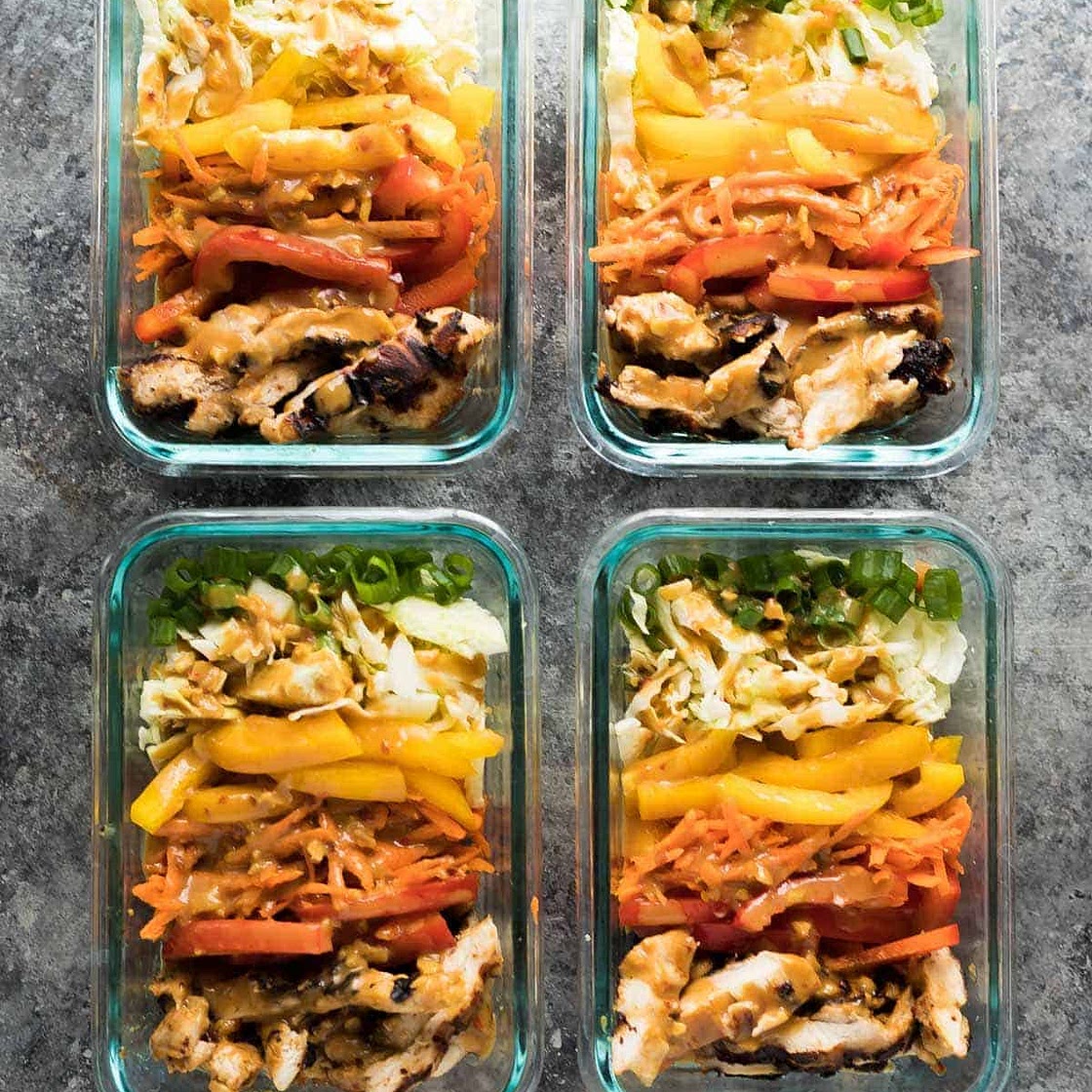 Satay Chicken Lunch Bowls