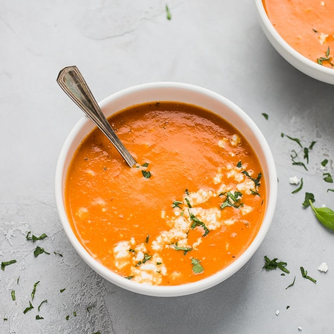 Easy Tomato Feta Soup Recipe - Low Calorie, Low Carb, Keto