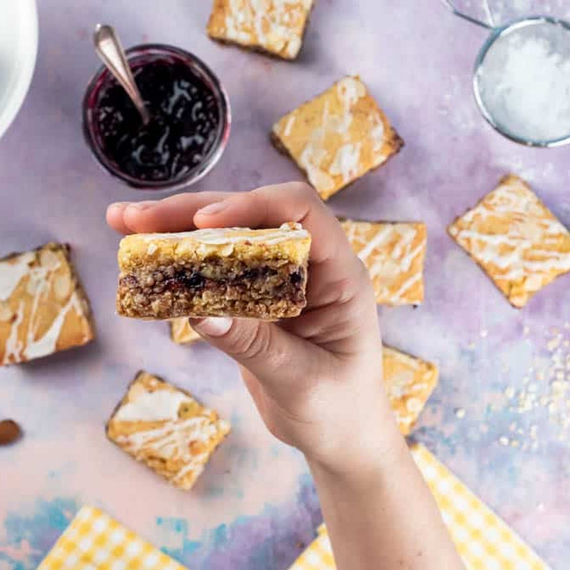 Cherry Bakewell Flapjacks With Frangipane Topping