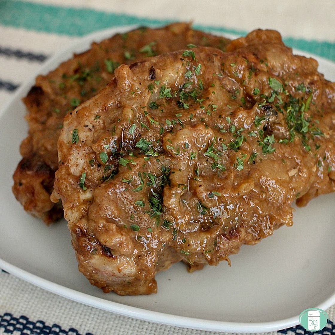 Pork Chops Topped with Spiced Pears Recipe