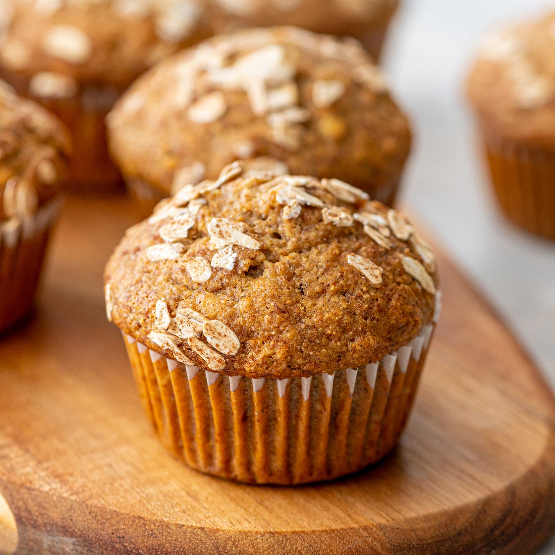 Healthy Banana Oatmeal Muffins