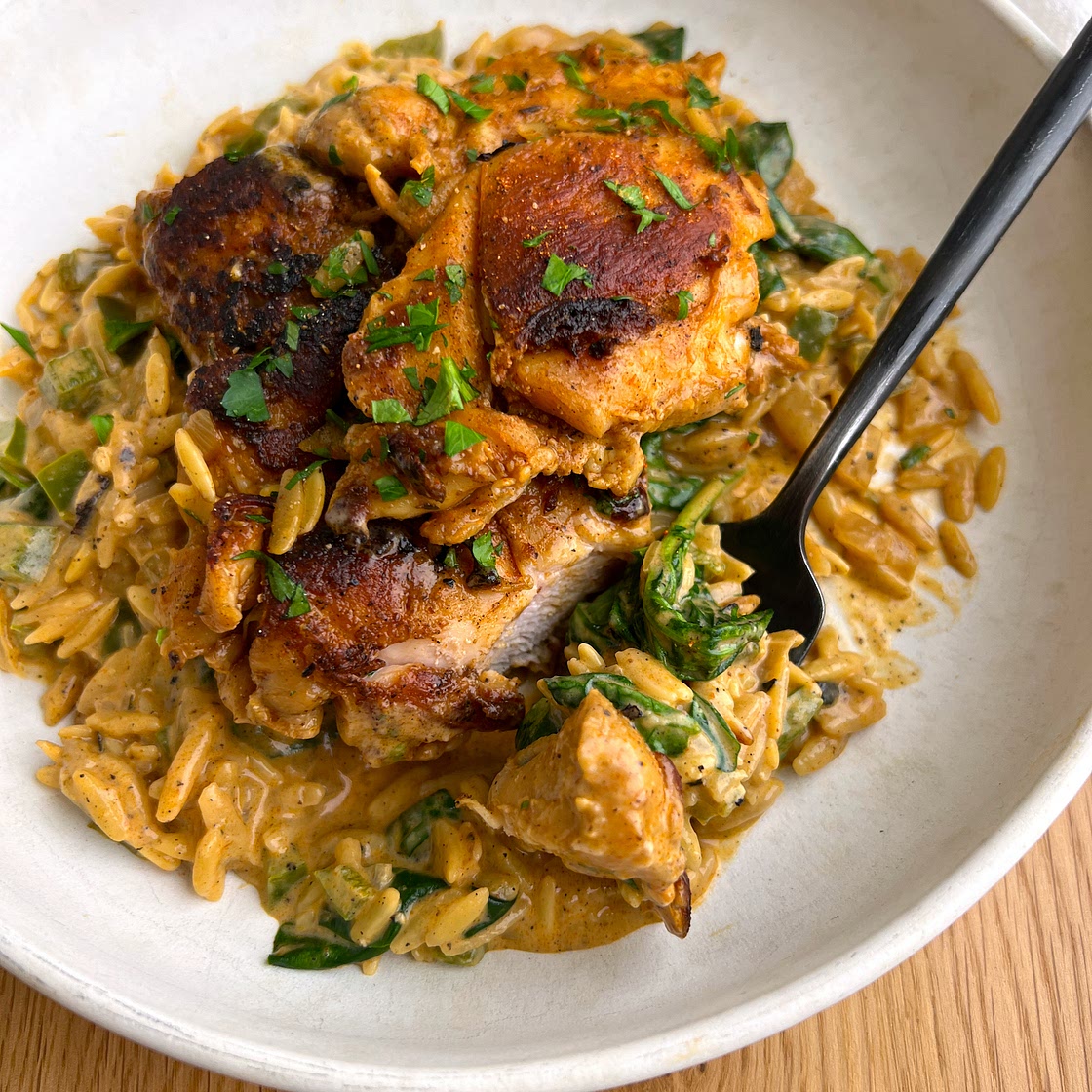 Creamy Cajun Chicken Orzo
