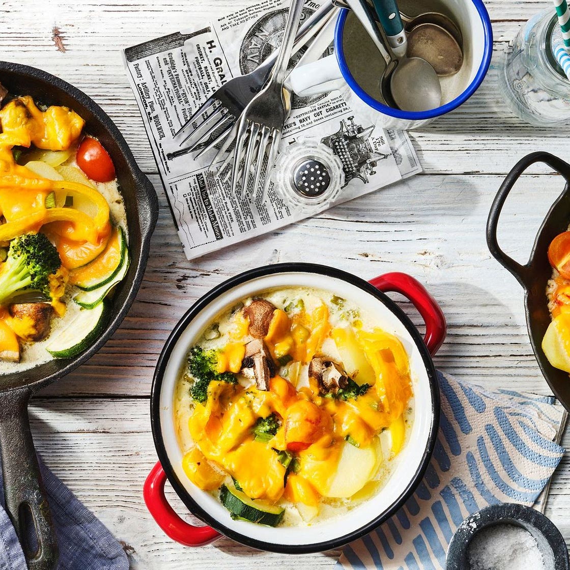 Gemüseauflauf aus Raclette-Resten