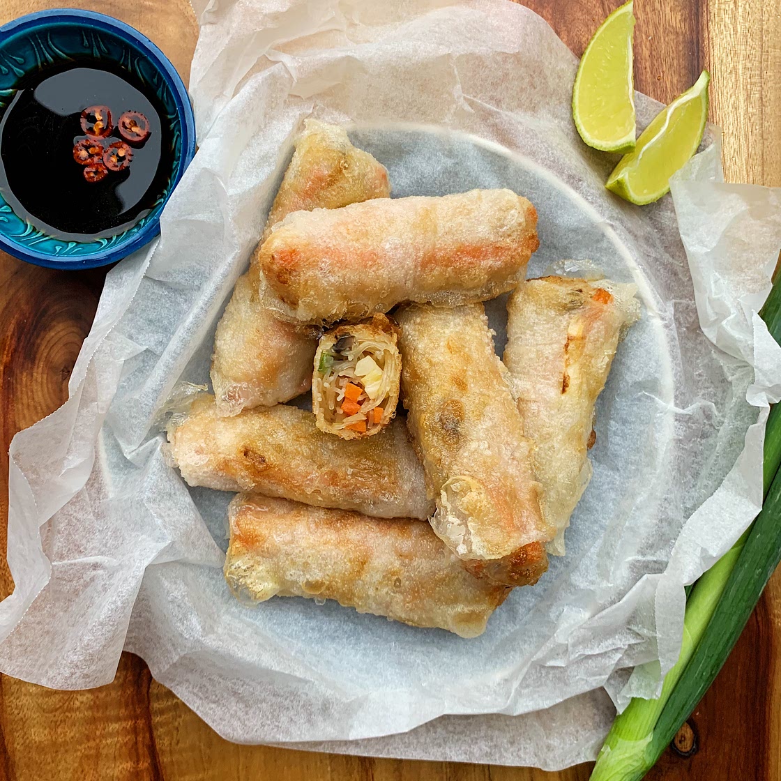 Vegetarian Spring Rolls {gluten free}