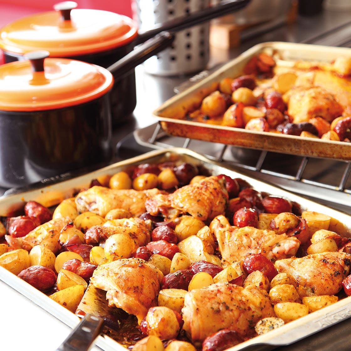Spanish Chicken With Chorizo and Potatoes