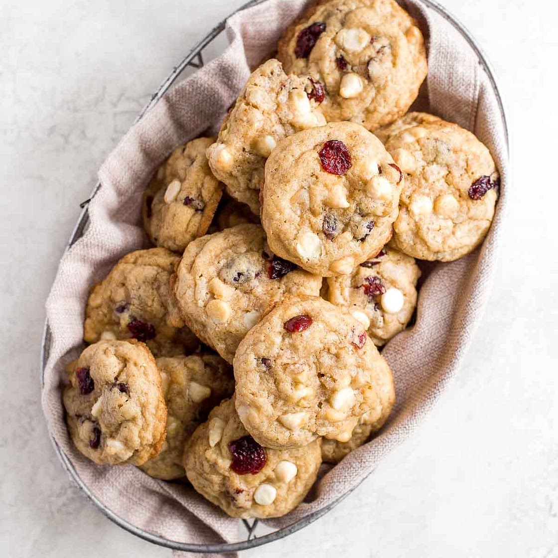 Soft and Chewy White Chocolate Cranberry Cookies