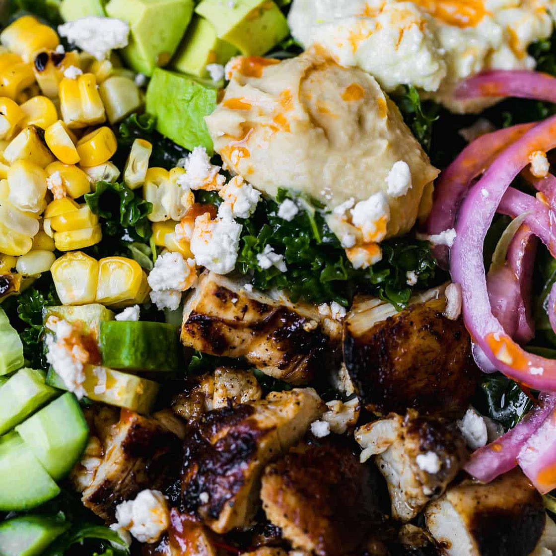 Harissa Avocado Chicken Bowls