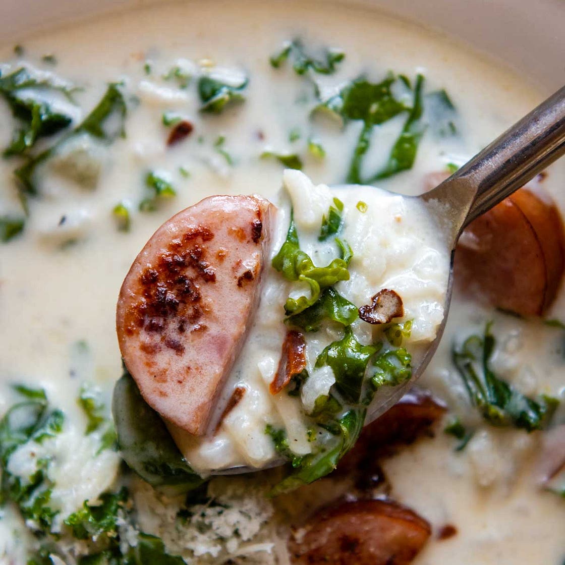 Quick Kale Soup with Sausage (Thick & Creamy)
