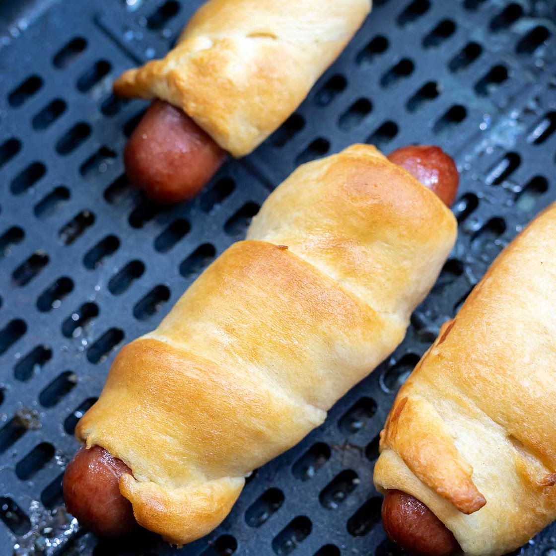 Air Fryer Crescent Roll Hot Dogs
