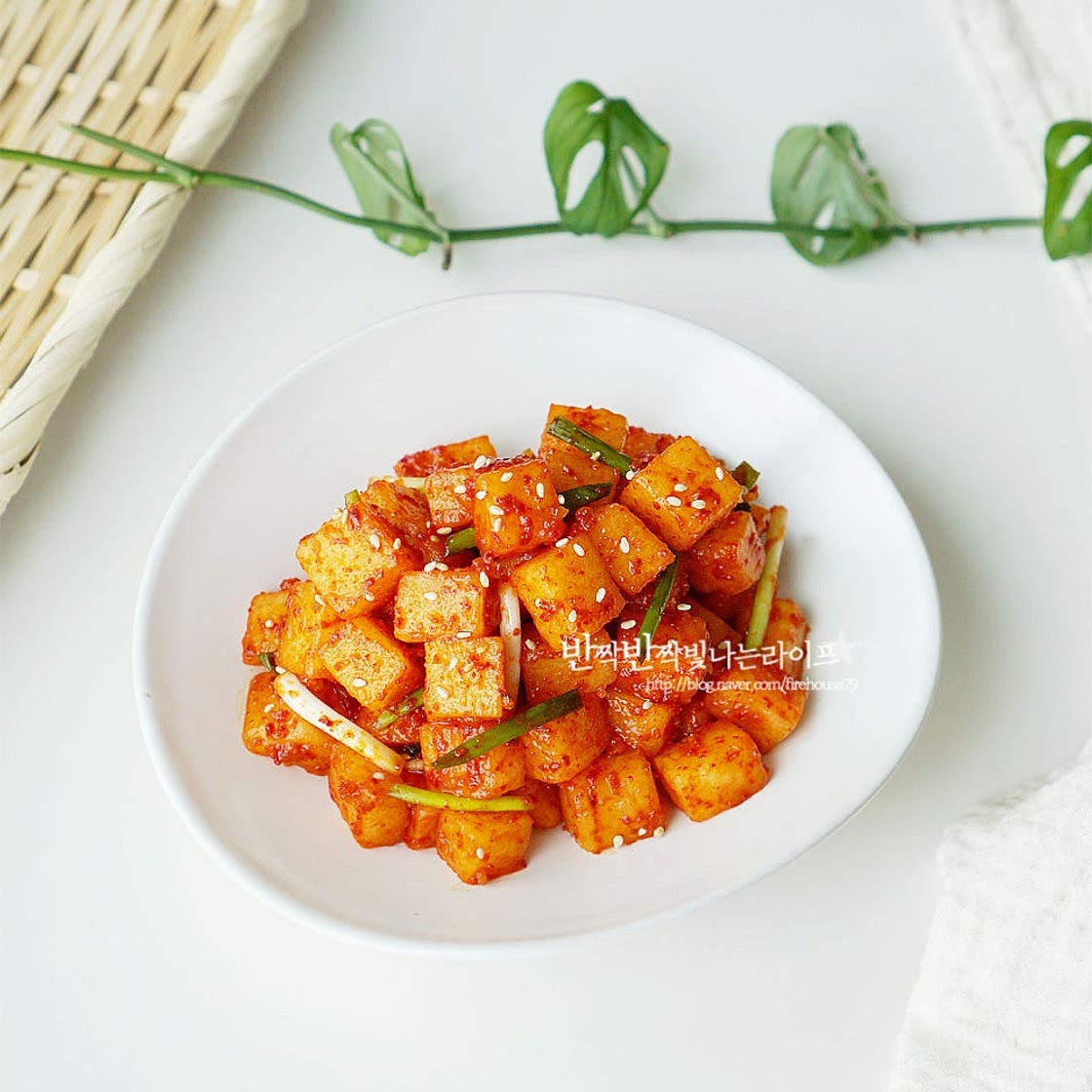 배깍두기 담그기 배 깍두기 레시피 가을김치 깍두기 담그는법 배요리