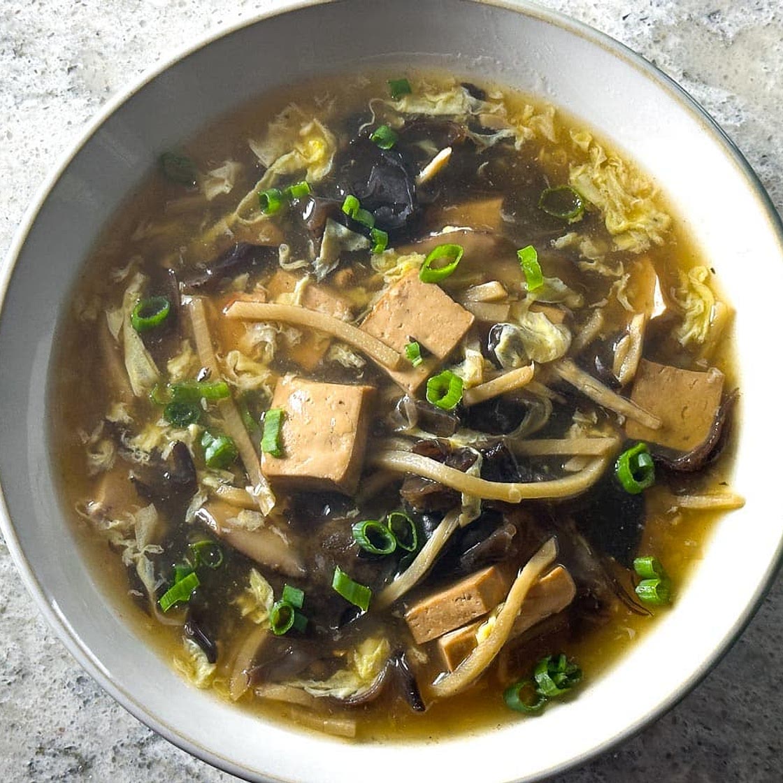 Low FODMAP Vegetarian Hot and Sour Soup