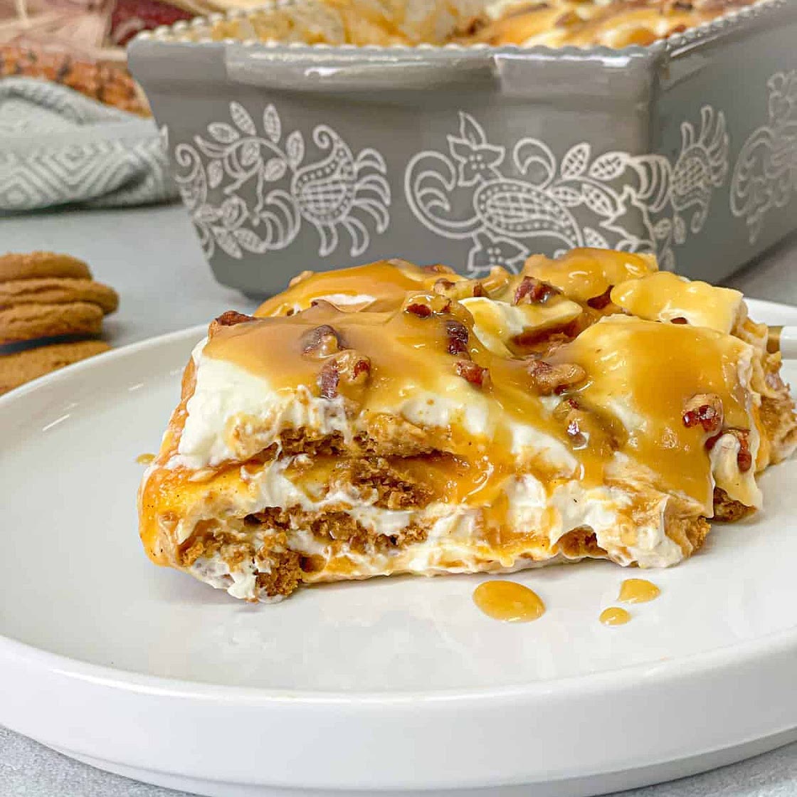 No Bake Pumpkin Lasagna