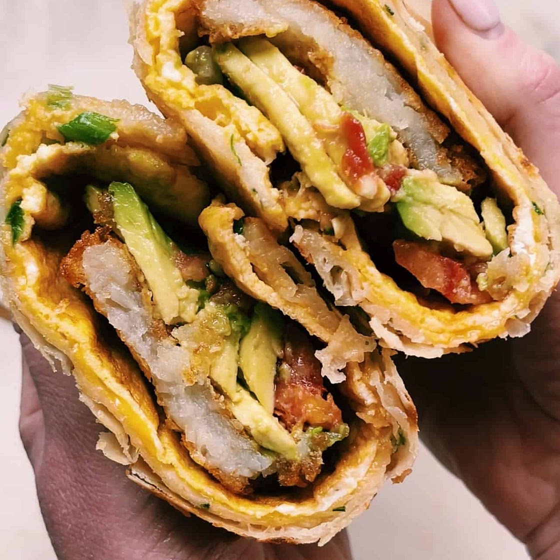 Scallion Pancake Breakfast Burrito