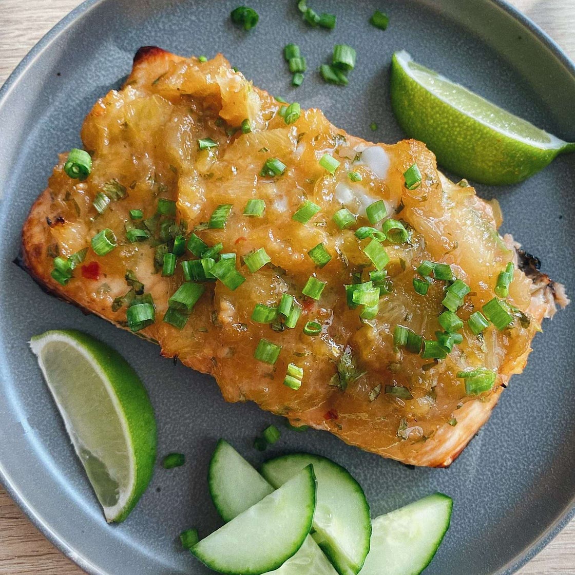 Baked Pineapple Salmon