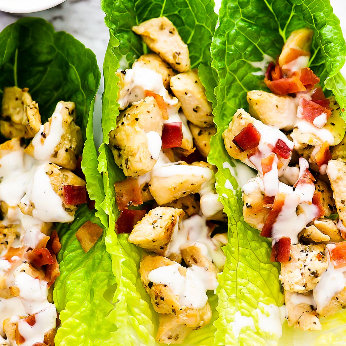 Chicken Bacon Ranch Lettuce Wraps
