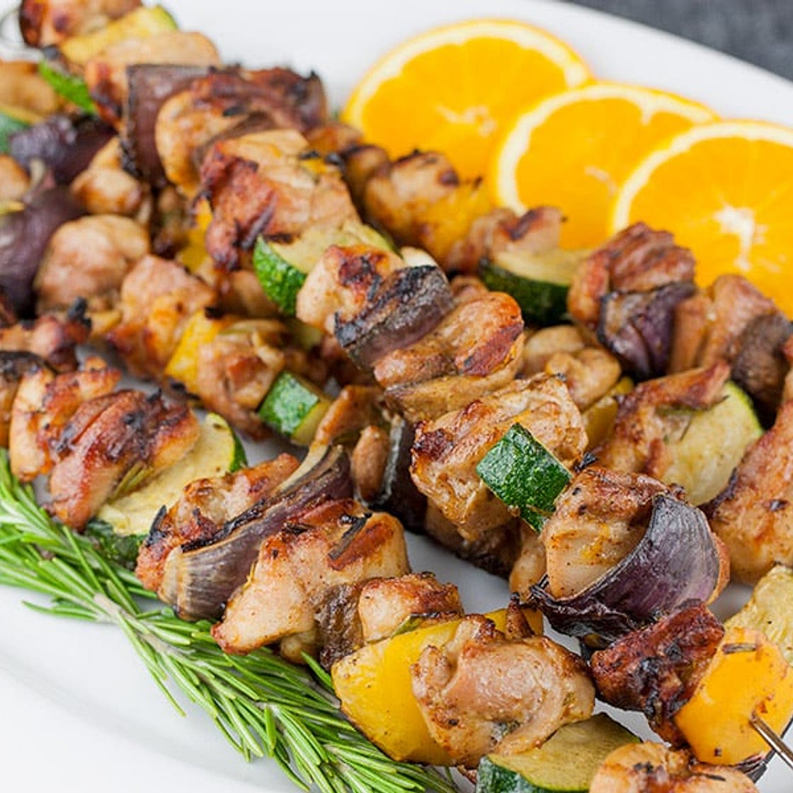 Orange Rosemary Chicken Kebabs Recipe