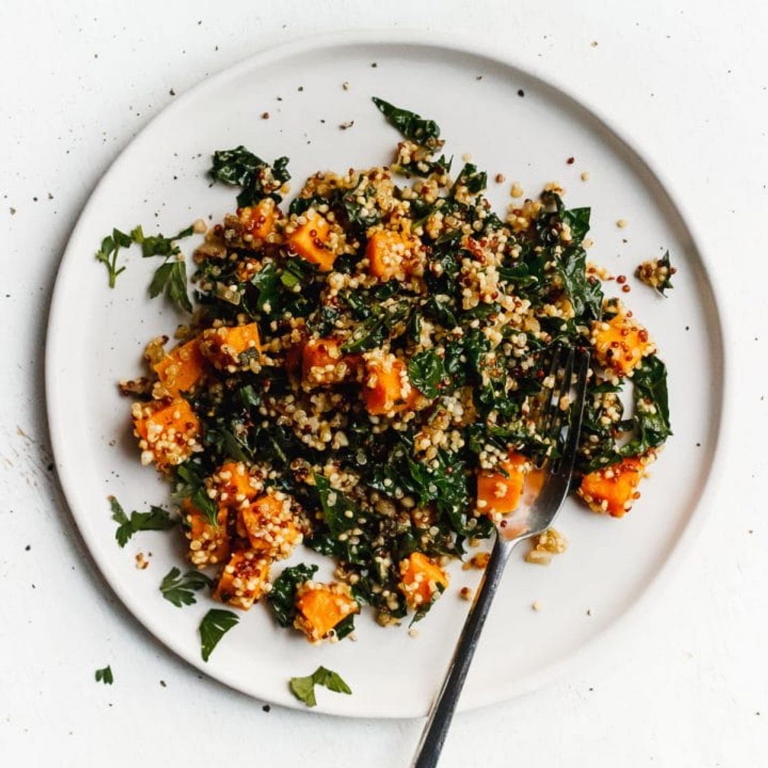 Sweet Potato Quinoa Skillet with Kale and Sage
