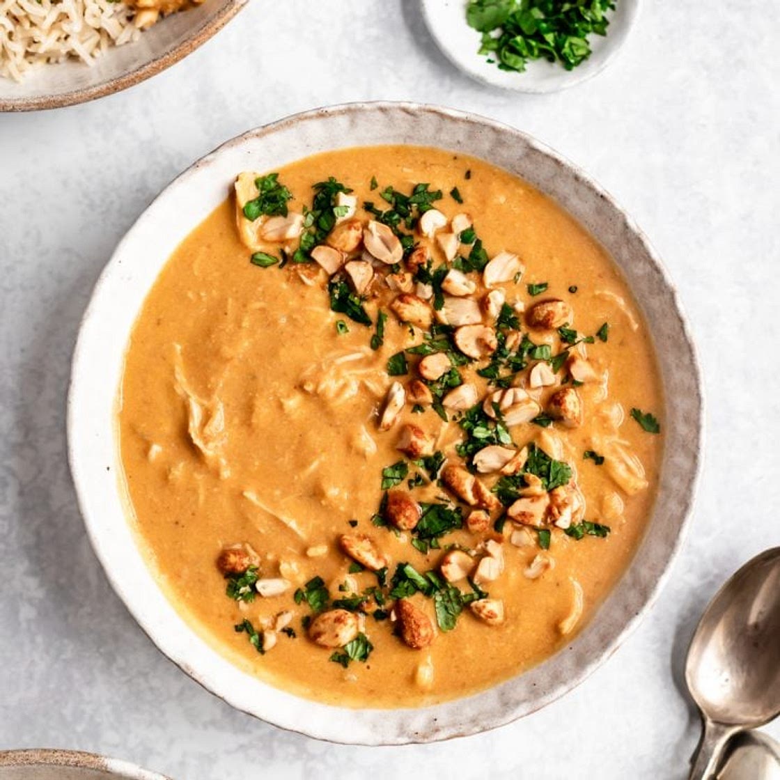 Slow Cooker Pumpkin Peanut Butter Chicken Soup